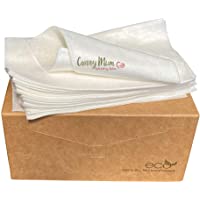 CannyMum- Pañales de bambú para pañales- toallitas de bebé- paquete XL- 200 hojas- sin productos químicos…